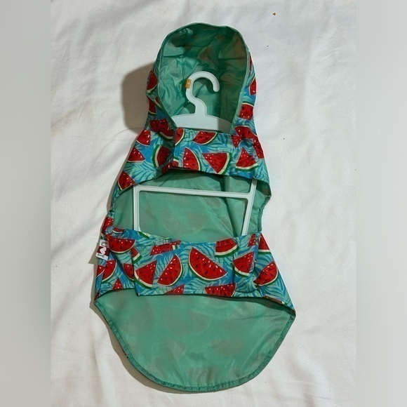 Pet Apparel Dog Raincoat/Jacket, Watermelon Pattern Medium - Picture 1 of 5